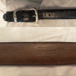 Black womens leather belt silver buckle 3 belts for 12